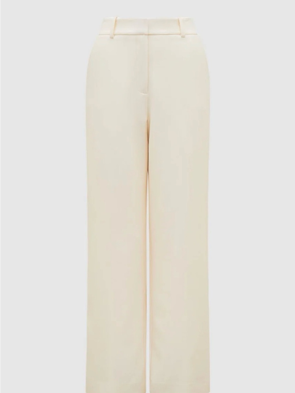 NWOT Wide-Leg Cream Trousers - Tailored High Waist